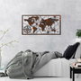 Wallity World Map Large - 2 Escultura de Pared de Metal Multicolor
